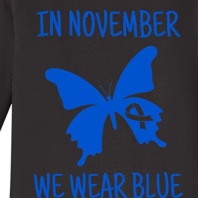 Diabetes Awareness In November We Wear Blue Baby Long Sleeve Bodysuit