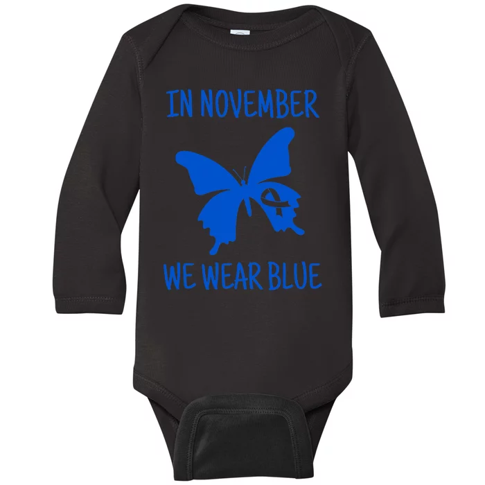 Diabetes Awareness In November We Wear Blue Baby Long Sleeve Bodysuit