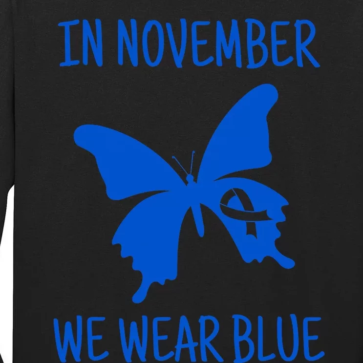 Diabetes Awareness In November We Wear Blue Tall Long Sleeve T-Shirt