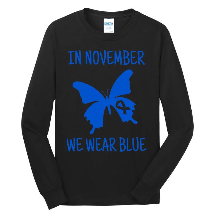 Diabetes Awareness In November We Wear Blue Tall Long Sleeve T-Shirt