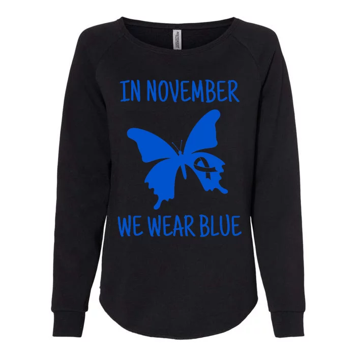 Diabetes Awareness In November We Wear Blue Womens California Wash Sweatshirt