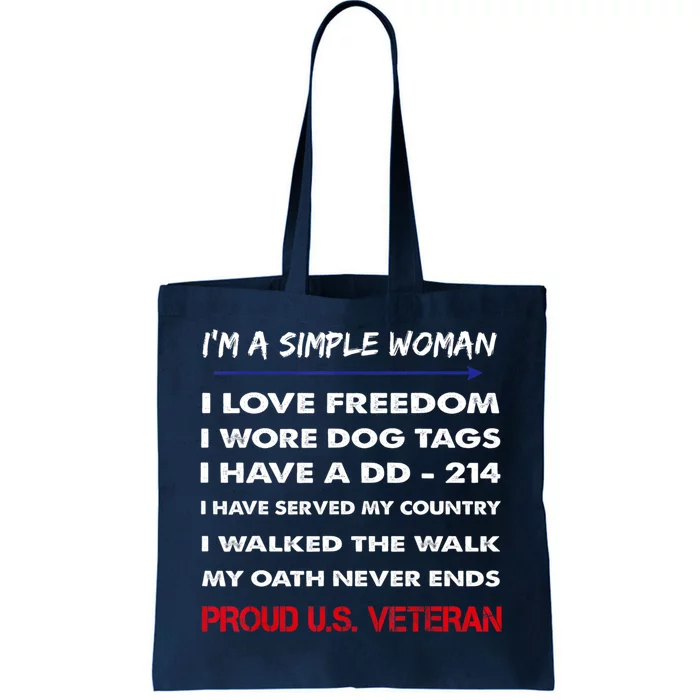 DD-214 Alumni In Black US Military Veteran Retired Tote Bag