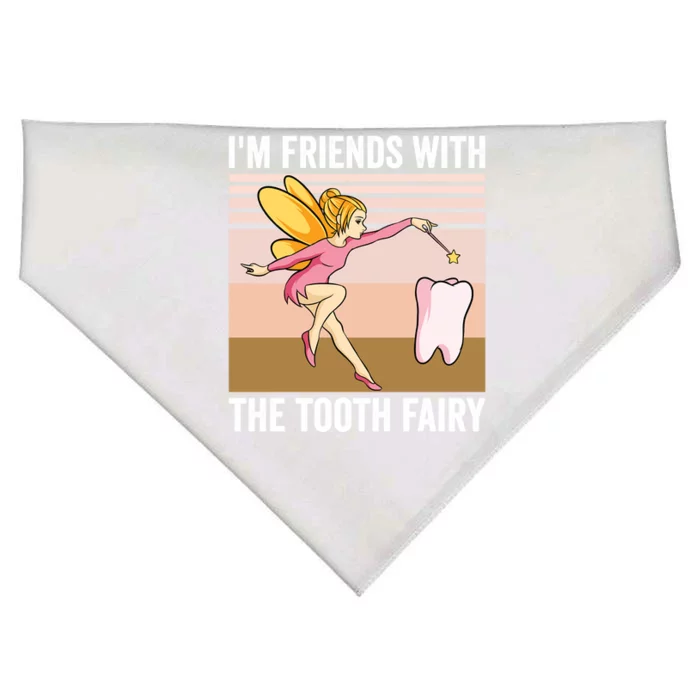 Dental Assistant Im Friends With The Tooth Fairy Dentist Great Gift USA-Made Doggie Bandana