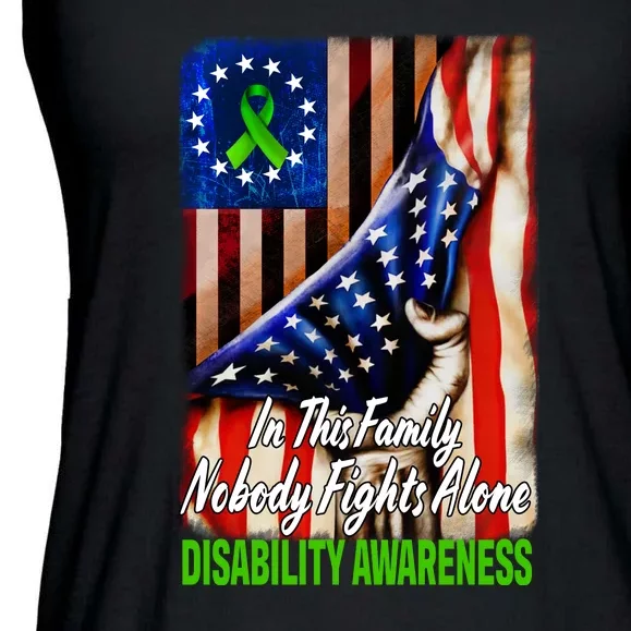 DISABILITY Awareness In This Family Nobody Fights Alone Classic Ladies Essential Flowy Tank