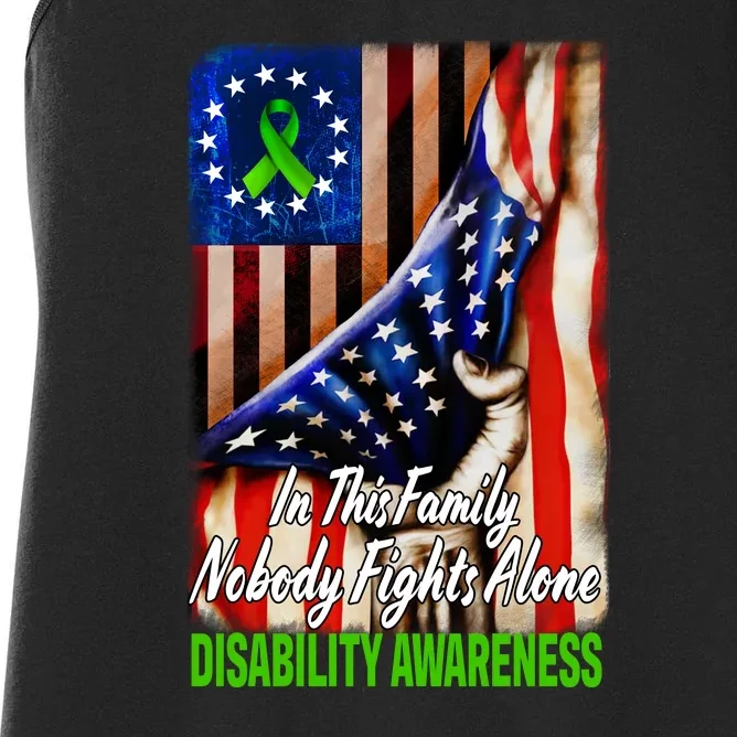 DISABILITY Awareness In This Family Nobody Fights Alone Classic Women's Racerback Tank