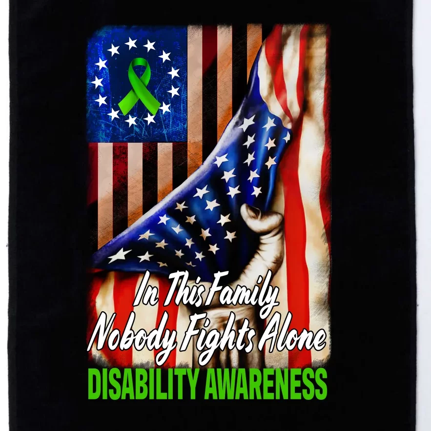 DISABILITY Awareness In This Family Nobody Fights Alone Classic Platinum Collection Golf Towel