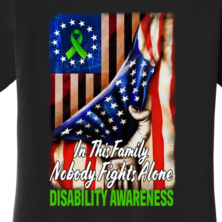 DISABILITY Awareness In This Family Nobody Fights Alone Classic Women's T-Shirt