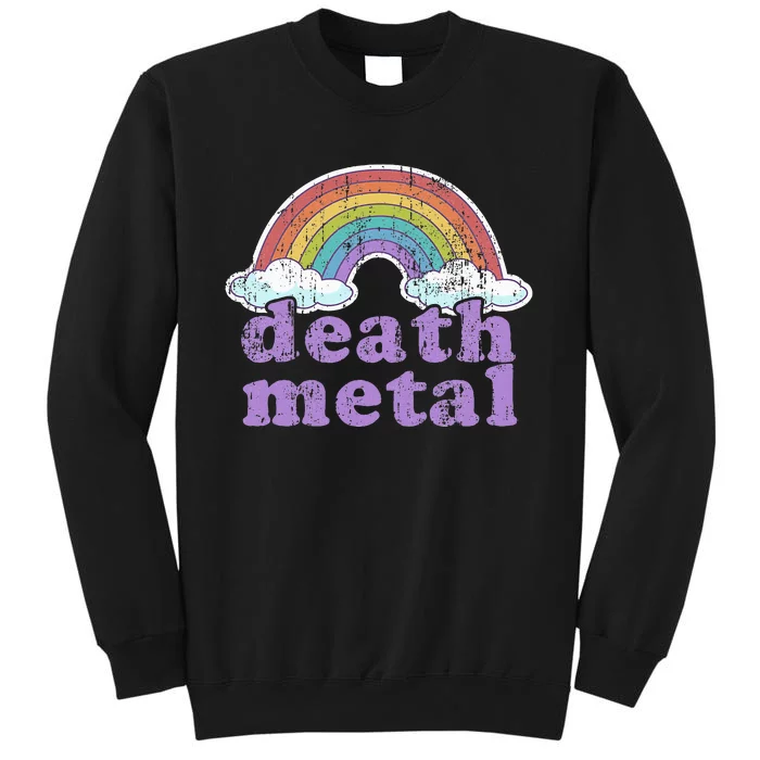 DEATH METAL Rainbow Funny Retro Vintage Love Music Metalhead Sweatshirt