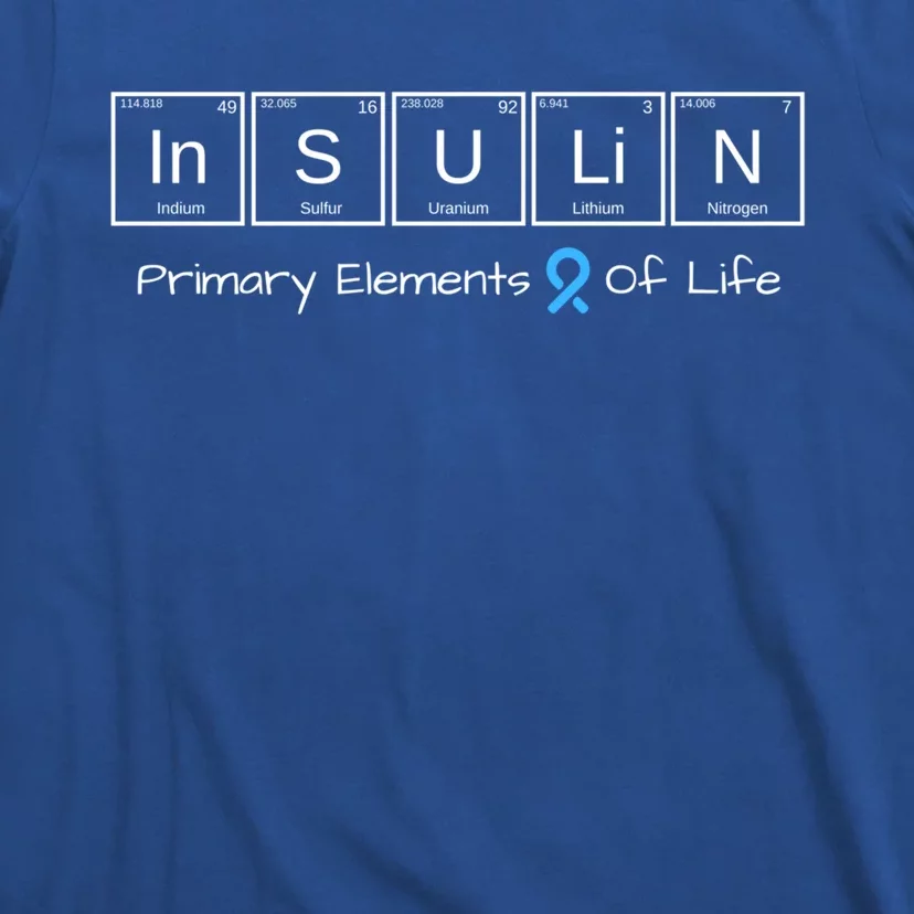 Diabetes Awareness Insulin Primary Elets Of Life Great Gift T-Shirt