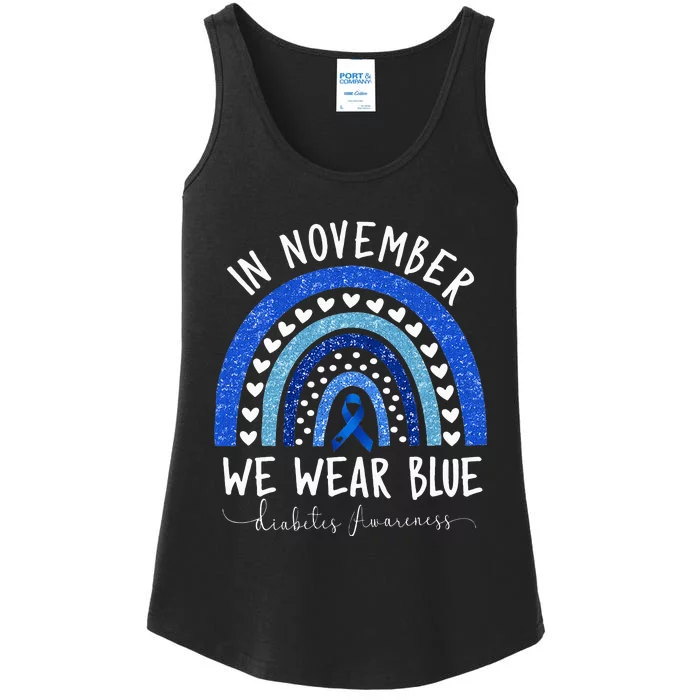 Diabetes Awareness In November We Wear Blue Ladies Essential Tank