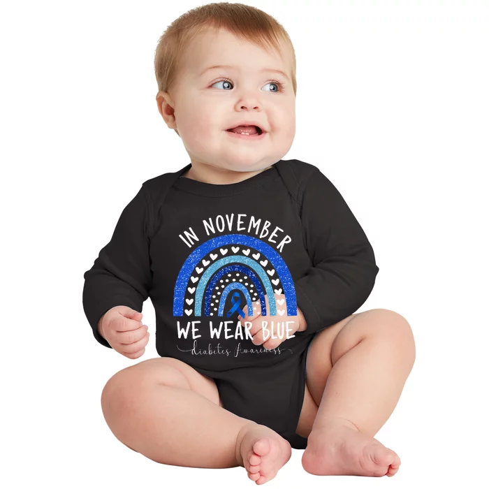 Diabetes Awareness In November We Wear Blue Baby Long Sleeve Bodysuit