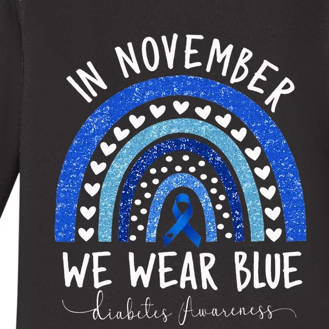 Diabetes Awareness In November We Wear Blue Baby Long Sleeve Bodysuit