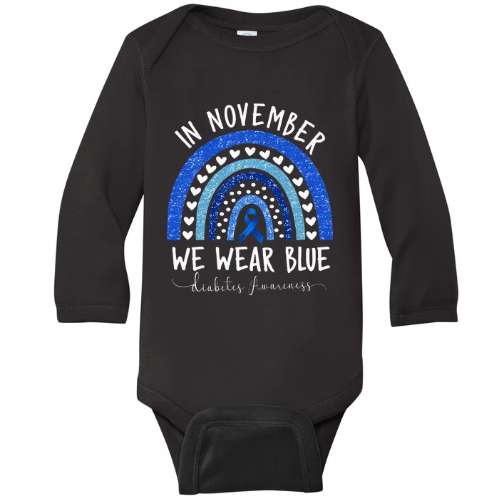 Diabetes Awareness In November We Wear Blue Baby Long Sleeve Bodysuit