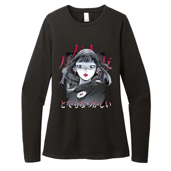 Dramatic Anime Japanese Womens CVC Long Sleeve Shirt