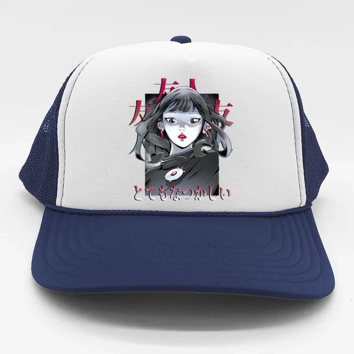 Dramatic Anime Japanese Trucker Hat