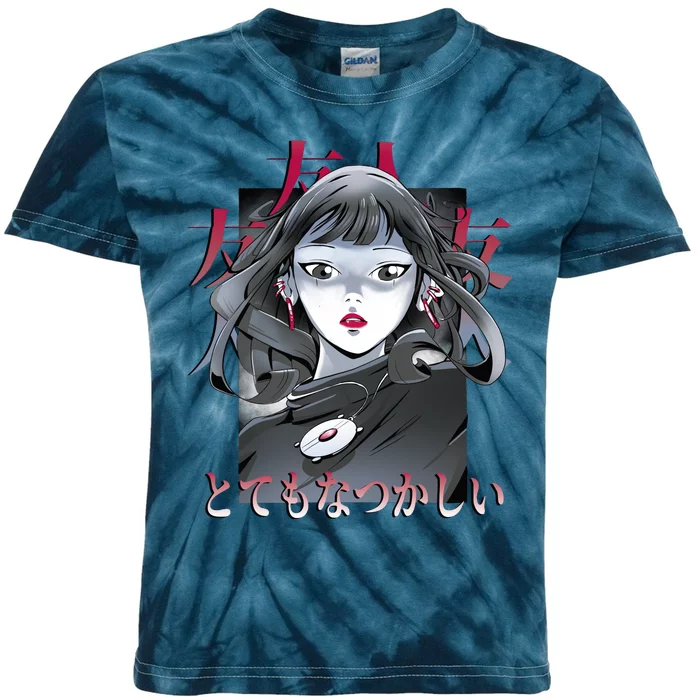 Dramatic Anime Japanese Kids Tie-Dye T-Shirt