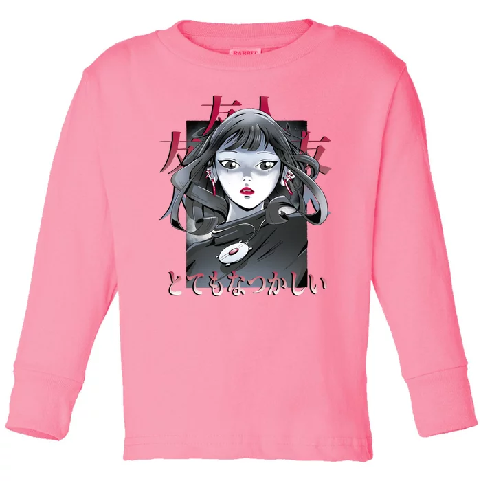 Dramatic Anime Japanese Toddler Long Sleeve Shirt