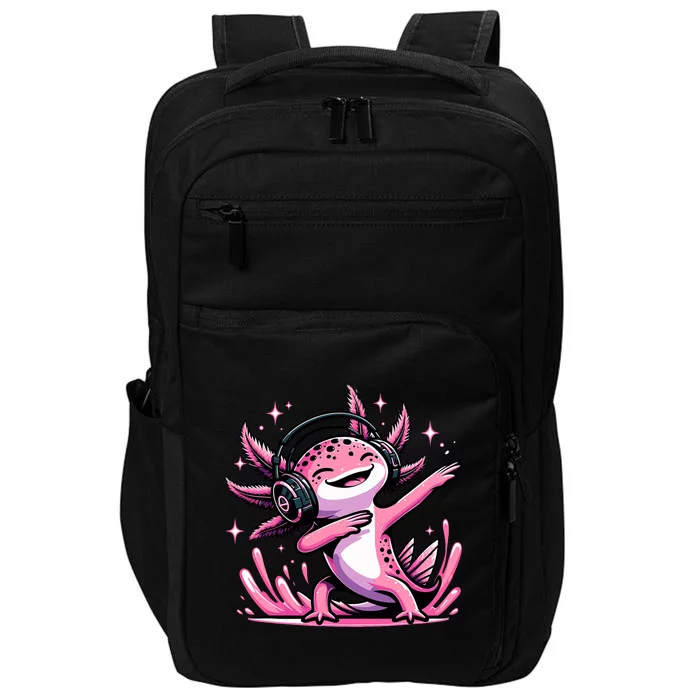 Dabbing Axolotl Kawaii Cute Axolotl Gaming Impact Tech Backpack