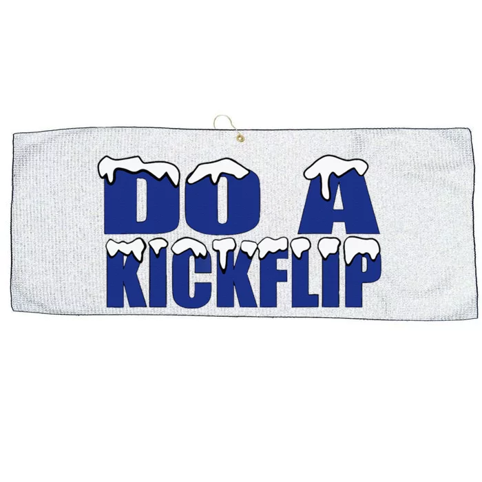 Do A kickflip Skateboarding a kickflip Large Microfiber Waffle Golf Towel