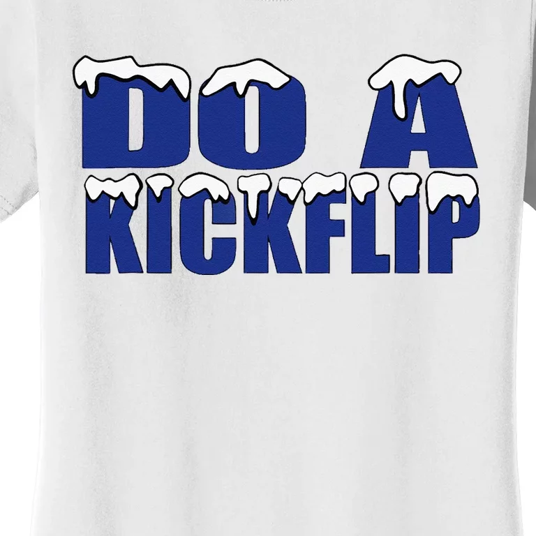 Do A kickflip Skateboarding a kickflip Women's T-Shirt