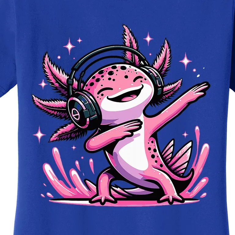 Dabbing Axolotl Kawaii Cute Axolotl Gaming Women's T-Shirt