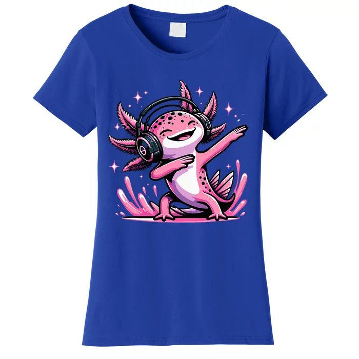 Dabbing Axolotl Kawaii Cute Axolotl Gaming Women's T-Shirt