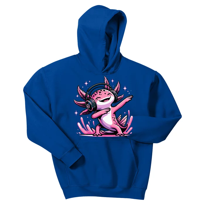 Dabbing Axolotl Kawaii Cute Axolotl Gaming Kids Hoodie