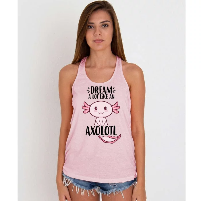 Dream A Lot Like An Axolotl Women's Knotted Racerback Tank