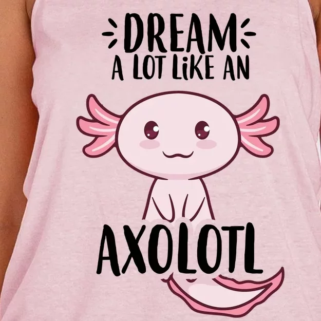 Dream A Lot Like An Axolotl Women's Knotted Racerback Tank