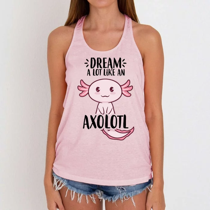 Dream A Lot Like An Axolotl Women's Knotted Racerback Tank