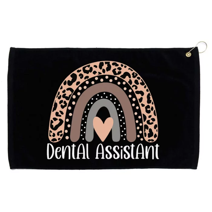 Dental Assistant leopard rainbow healthcare workers Grommeted Golf Towel