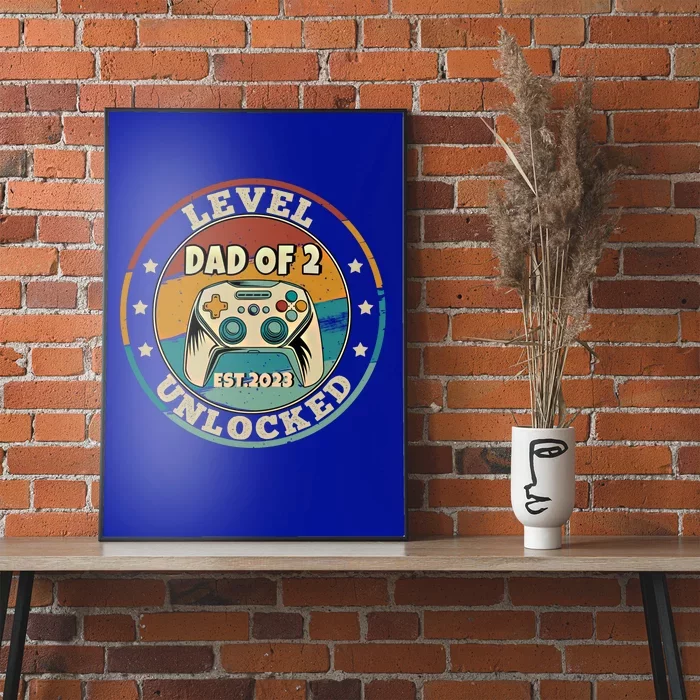 Daddy Again Leveled Up To Dad Of 2 Level Unlocked New Future Gift Poster