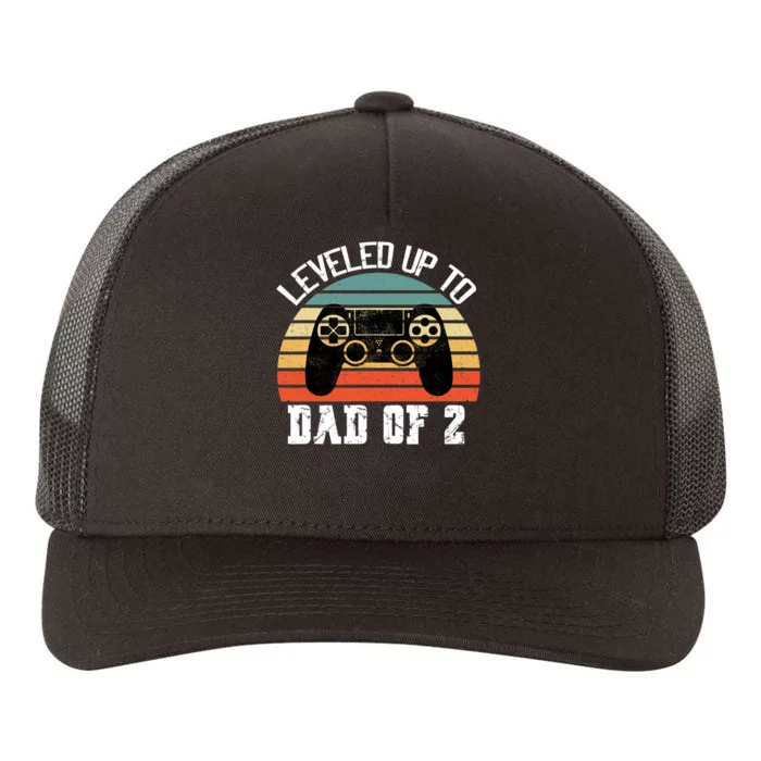 Daddy Again Leveled Up To Dad of 2 Dad Yupoong Adult 5-Panel Trucker Hat