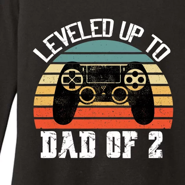 Daddy Again Leveled Up To Dad of 2 Dad Womens CVC Long Sleeve Shirt