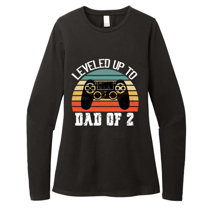 Daddy Again Leveled Up To Dad of 2 Dad Womens CVC Long Sleeve Shirt