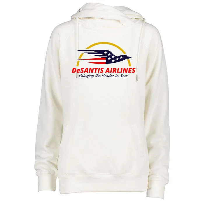 DeSantis Airlines Logo Womens Funnel Neck Pullover Hood