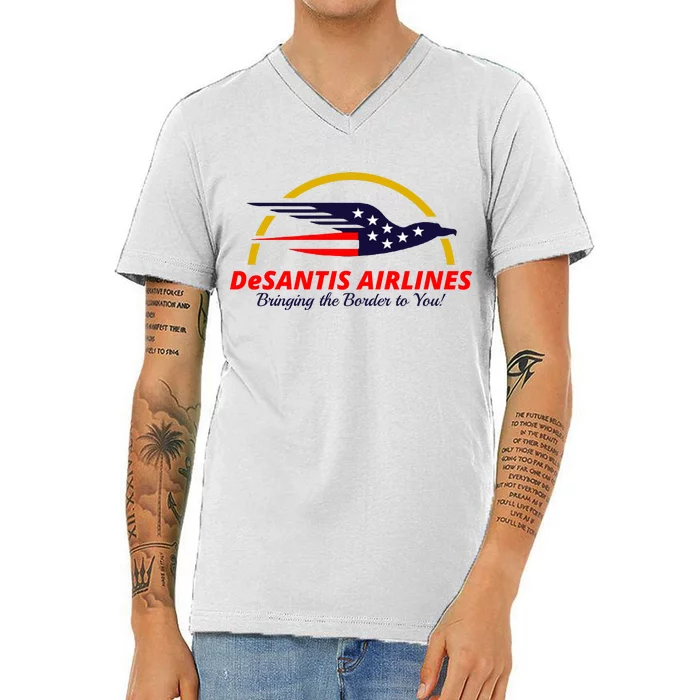 DeSantis Airlines Logo V-Neck T-Shirt