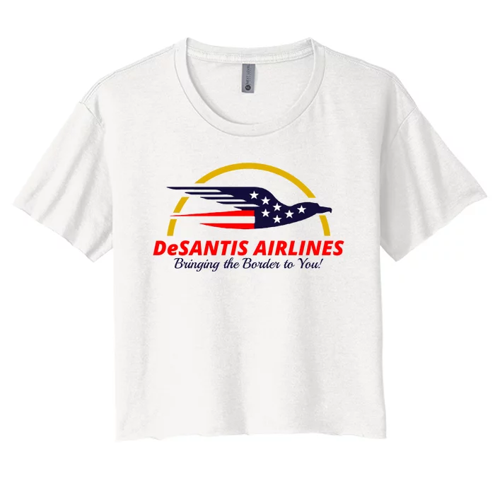 DeSantis Airlines Logo Women's Crop Top Tee