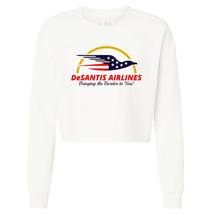 DeSantis Airlines Logo Cropped Pullover Crew