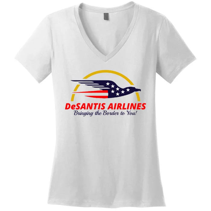 DeSantis Airlines Logo Women's V-Neck T-Shirt