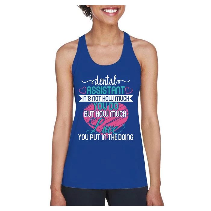 Dental Assistant Love And Inspirational Autism Aware Month Cute Gift Women's Racerback Tank