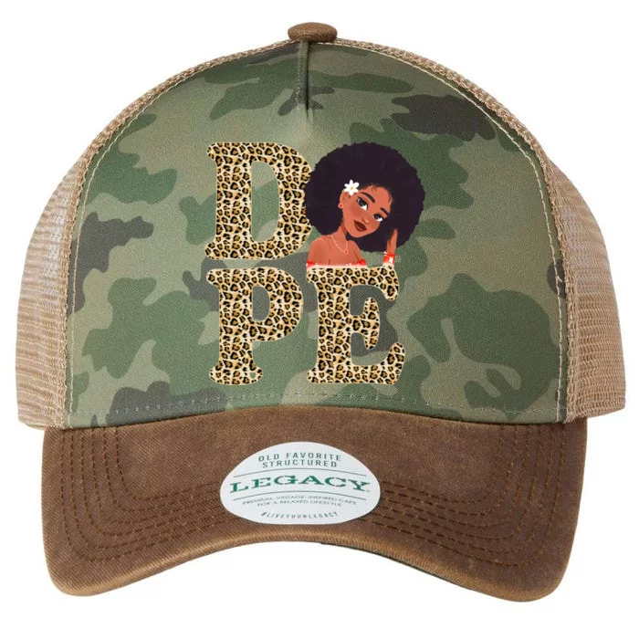 Dope Afro Lady Cute Leopard Legacy Tie Dye Trucker Hat