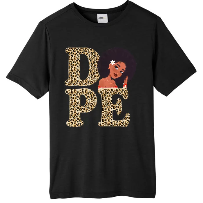 Dope Afro Lady Cute Leopard ChromaSoft Performance T-Shirt