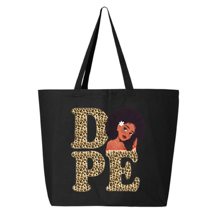 Dope Afro Lady Cute Leopard 25L Jumbo Tote