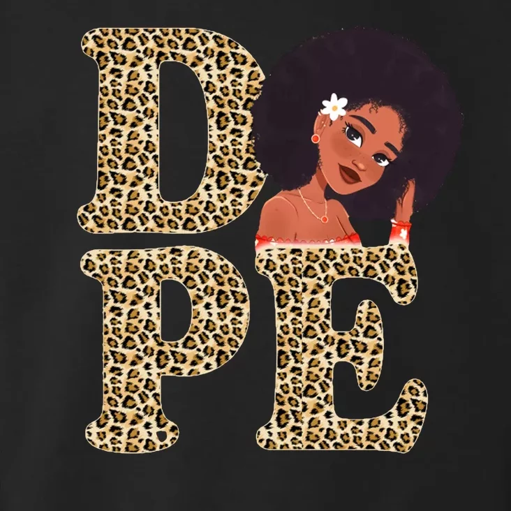 Dope Afro Lady Cute Leopard Toddler Hoodie