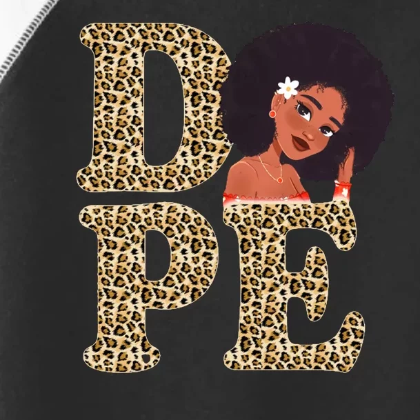 Dope Afro Lady Cute Leopard Toddler Fine Jersey T-Shirt