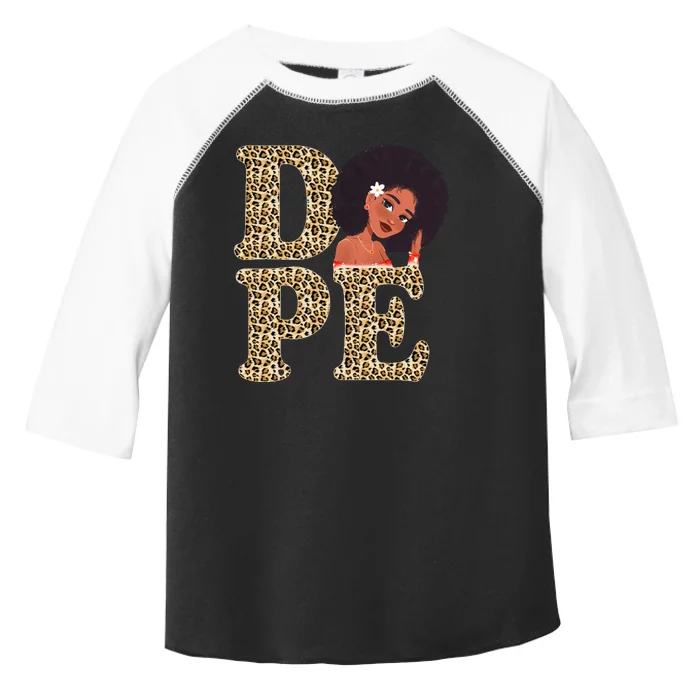 Dope Afro Lady Cute Leopard Toddler Fine Jersey T-Shirt