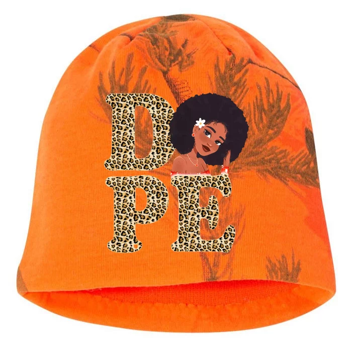 Dope Afro Lady Cute Leopard Kati - Camo Knit Beanie