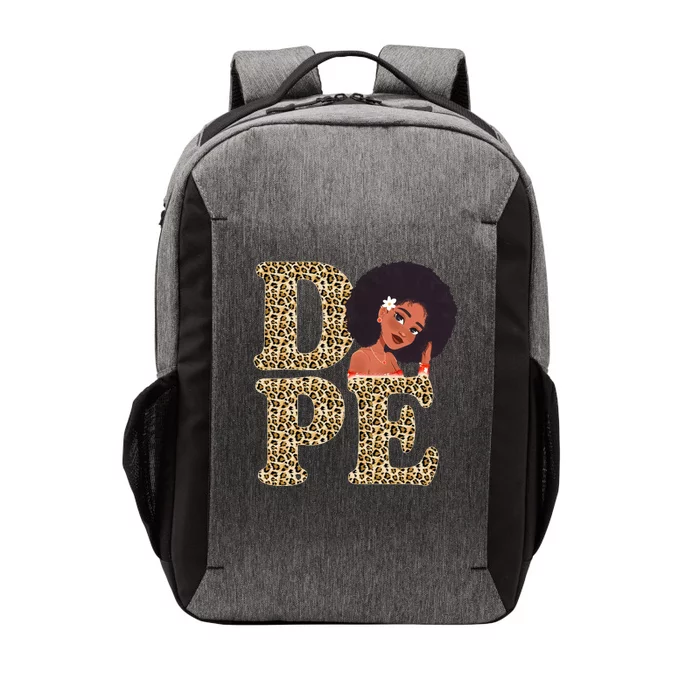 Dope Afro Lady Cute Leopard Vector Backpack