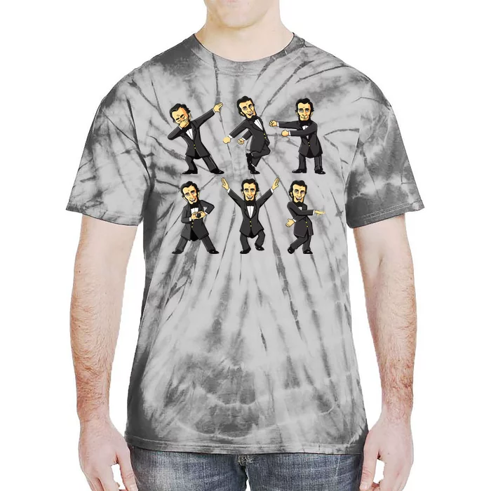 Dancing Abraham Lincoln 4th Of July Tie-Dye T-Shirt